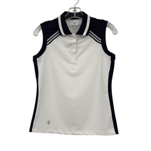 GGBlue Sleeveless Golf Tennis Top in White/Blue Wimen’s Size XS